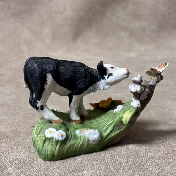 Franklin Mint Other - Vtg Cow Holstein Cow Calf
Figure by Peter Barrett Franklin Mint Porcelain